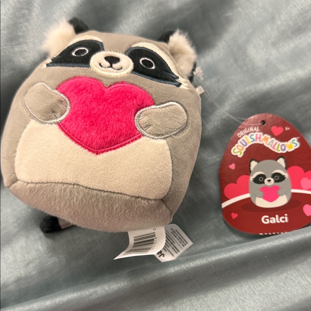 Squishmallows Galci Raccoon Plush - Gray and Pink